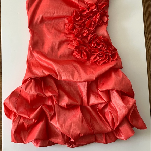 XXI Strapless Mini Dress, Size L, Orange - Picture 6 of 7